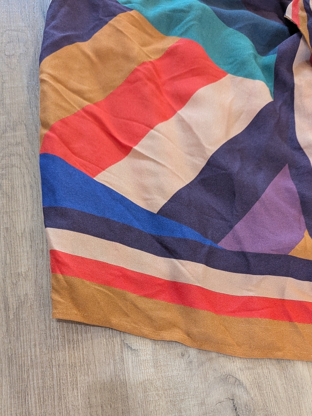 FARM Rio Multicolor Geometric Wrap Mini Dress - Picture 5 of 10